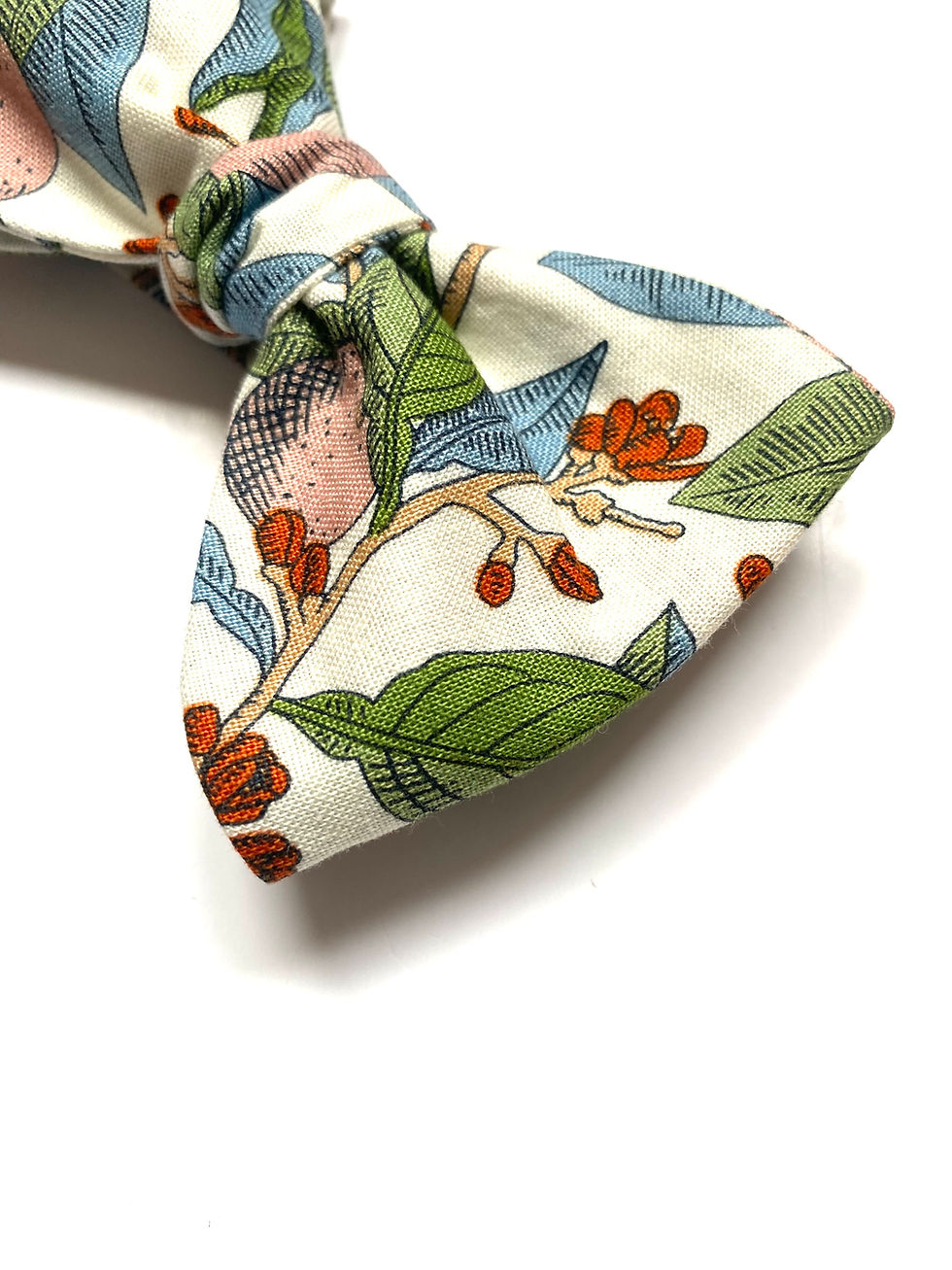 Thumbnail: Sherwood Blue and Pink Self-tie Bow Tie in Liberty of London