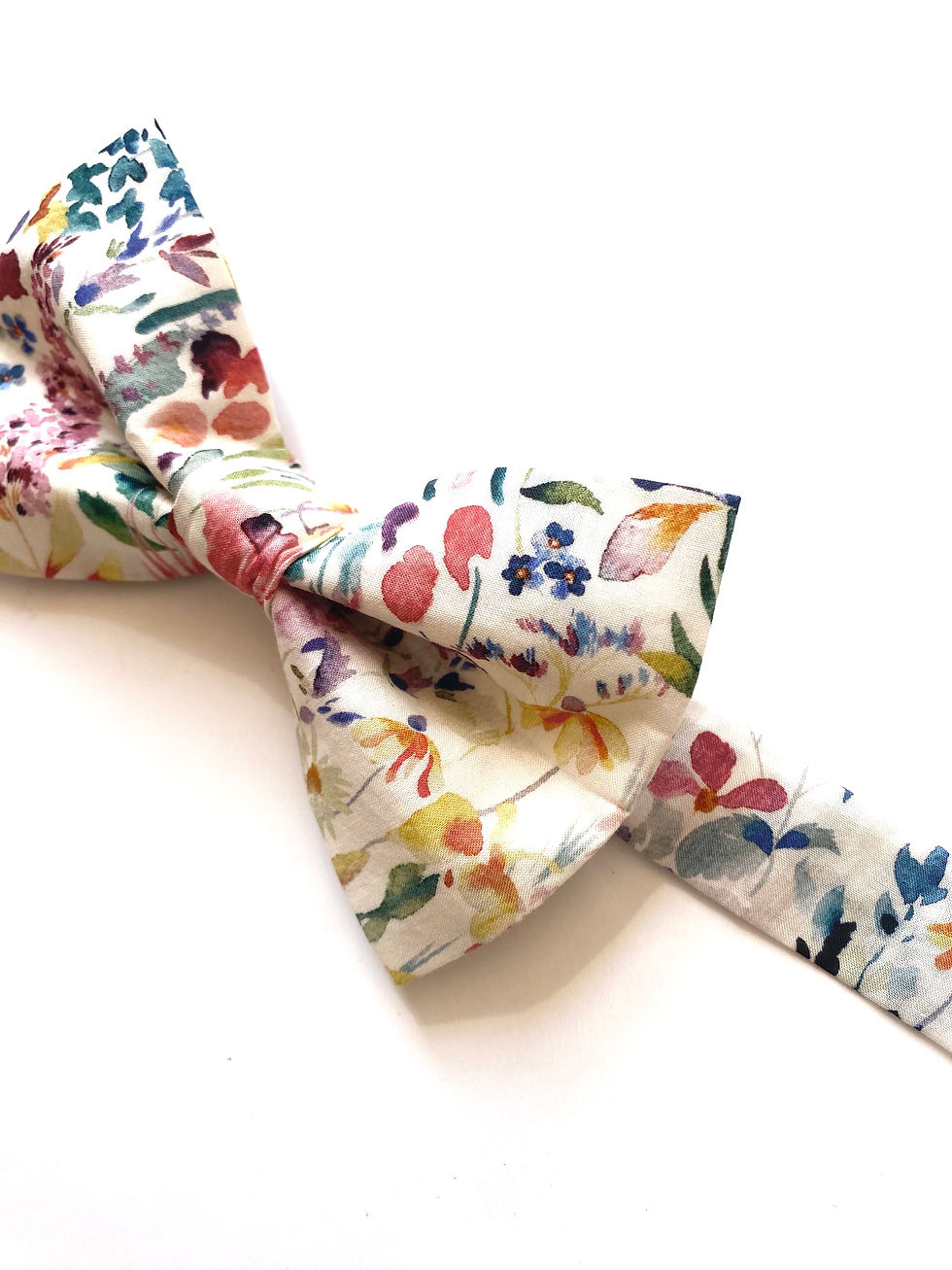Thumbnail: Castleton Watercolour Multi Floral Pre-Tied Bow Tie in Liberty of London