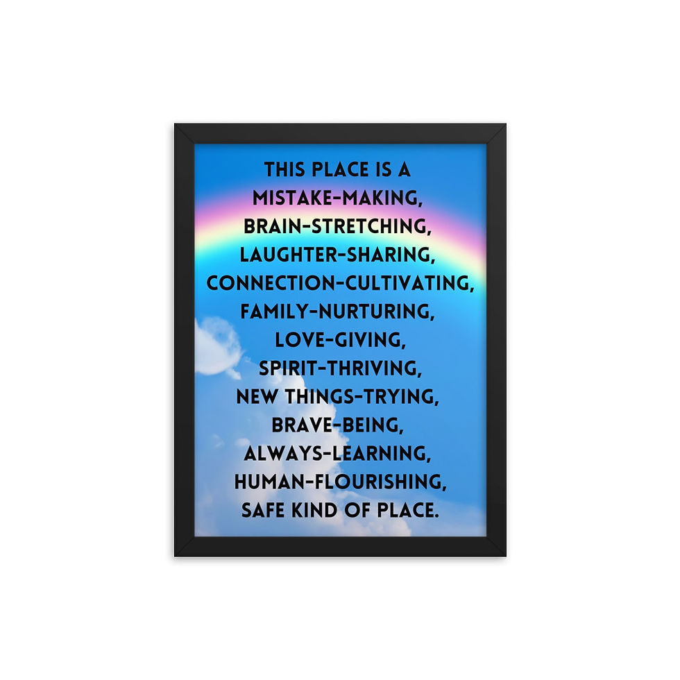 Thumbnail: Safe Kind of Place Rainbow Poster