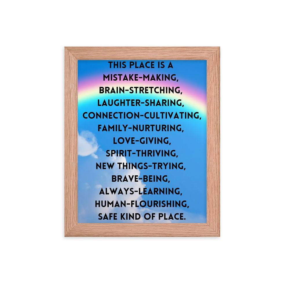 Thumbnail: Safe Kind of Place Rainbow Poster