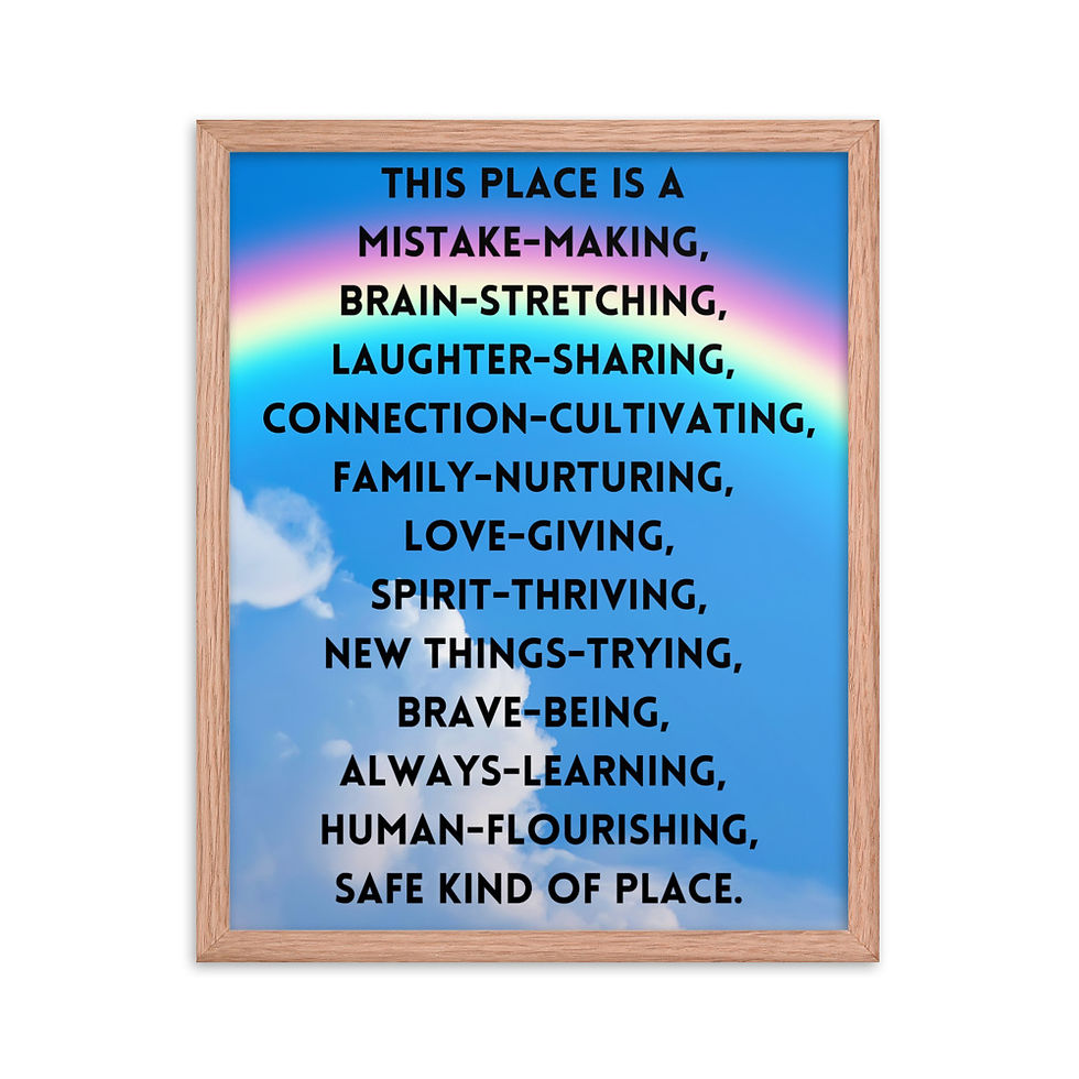 Thumbnail: Safe Kind of Place Rainbow Poster