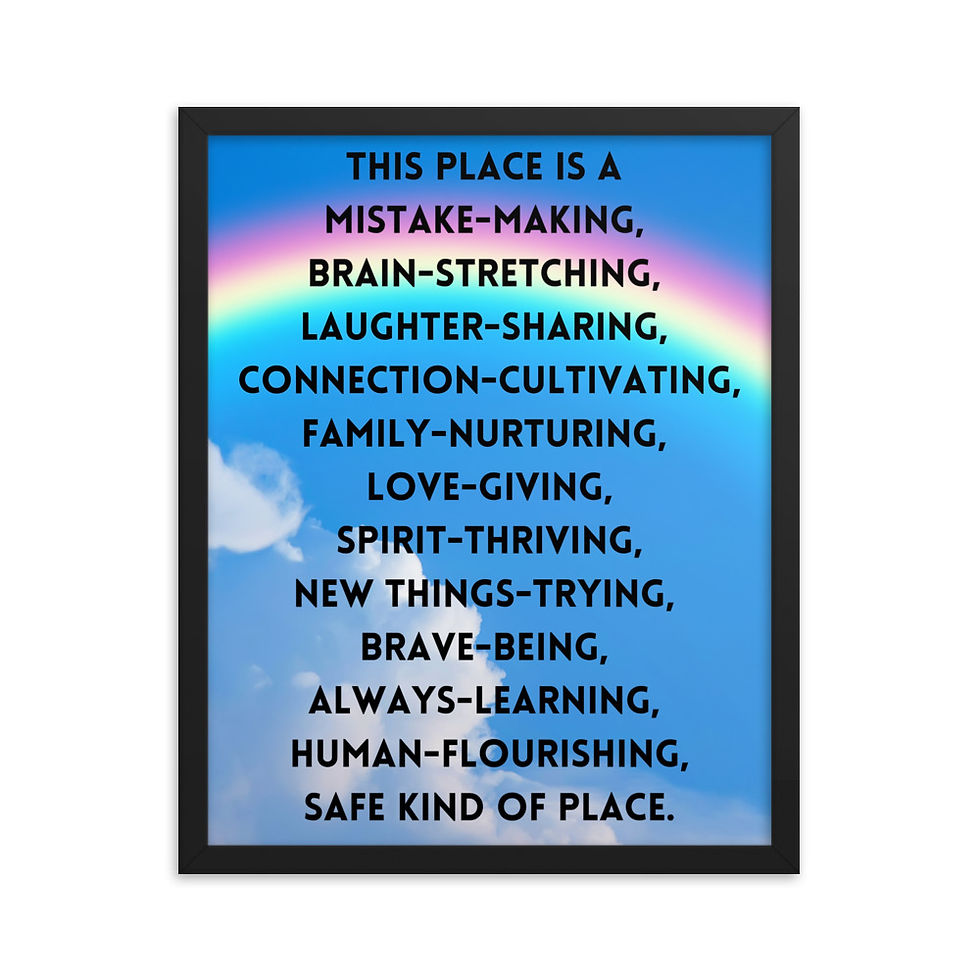 Thumbnail: Safe Kind of Place Rainbow Poster