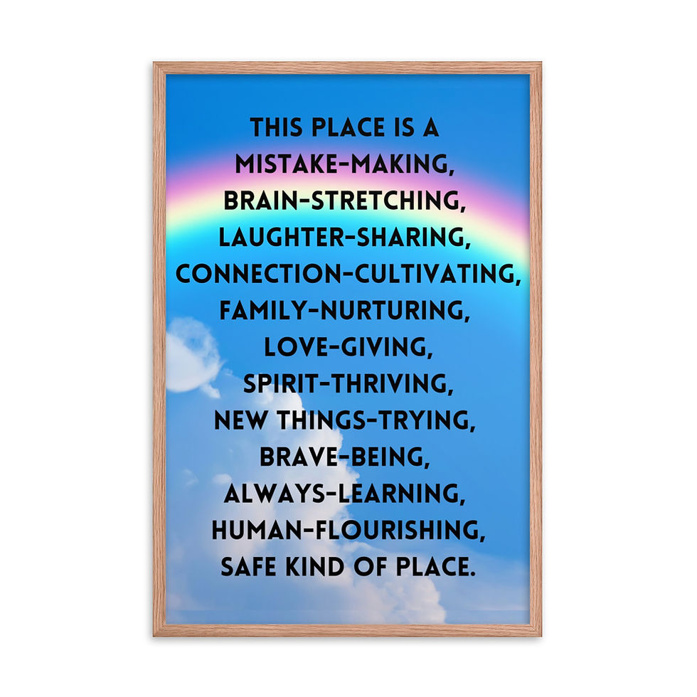 Thumbnail: Safe Kind of Place Rainbow Poster