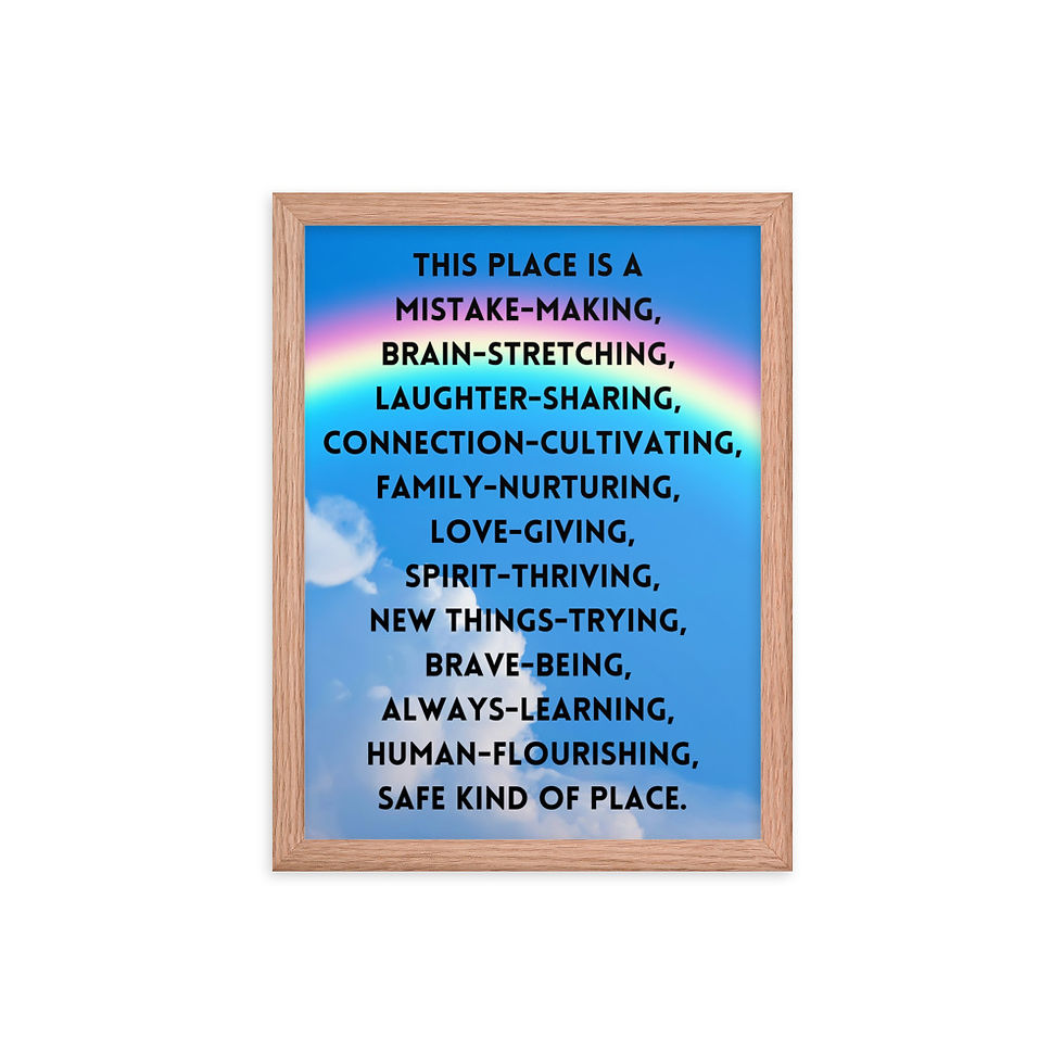 Thumbnail: Safe Kind of Place Rainbow Poster