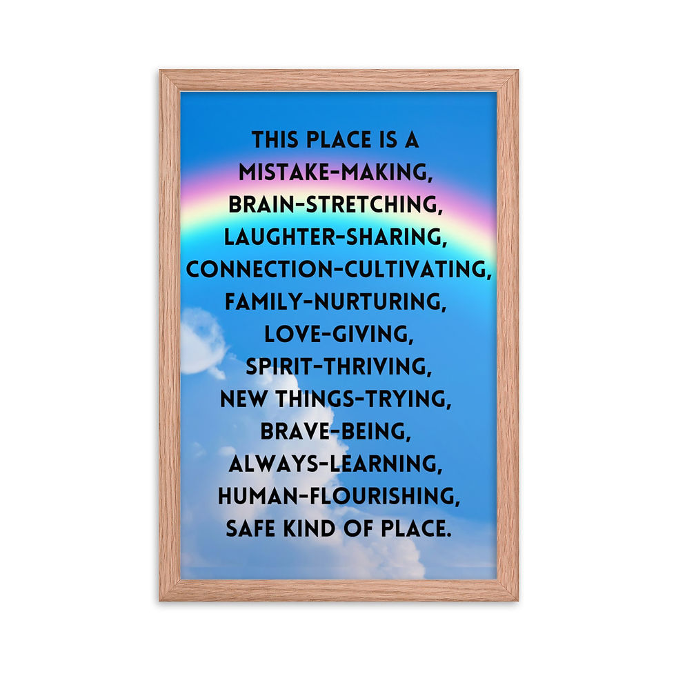 Thumbnail: Safe Kind of Place Rainbow Poster