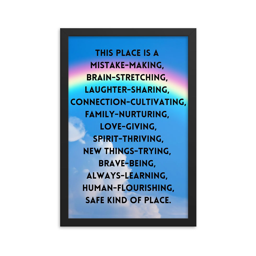 Thumbnail: Safe Kind of Place Rainbow Poster
