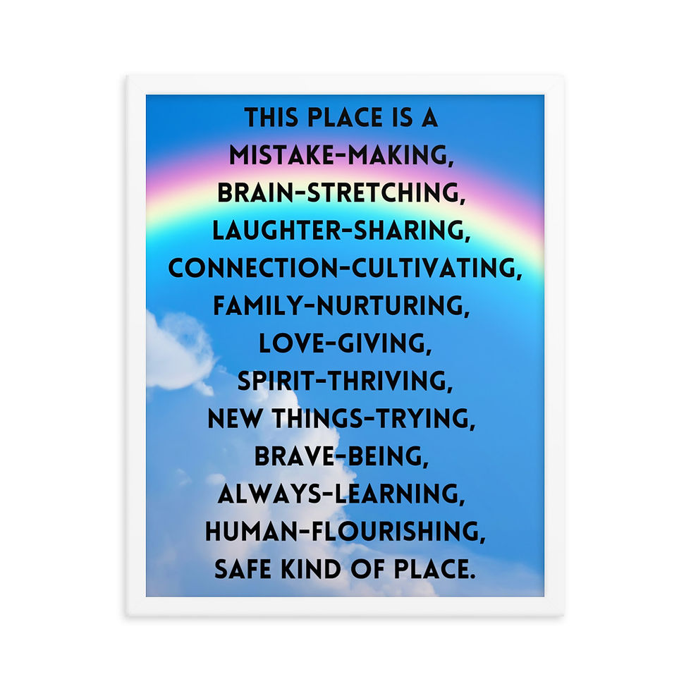 Thumbnail: Safe Kind of Place Rainbow Poster