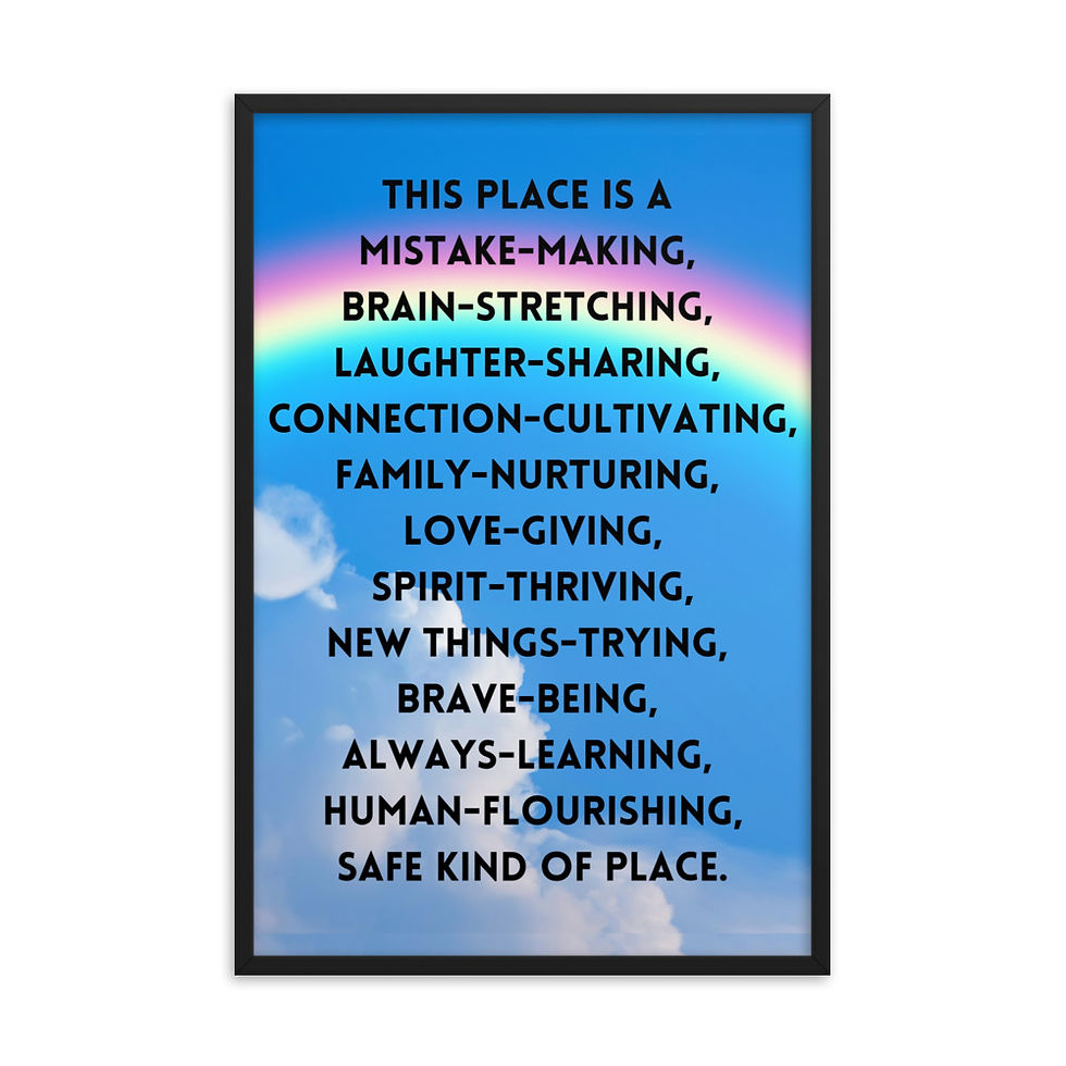 Thumbnail: Safe Kind of Place Rainbow Poster