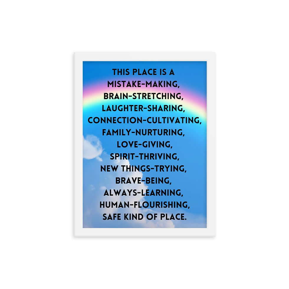 Thumbnail: Safe Kind of Place Rainbow Poster