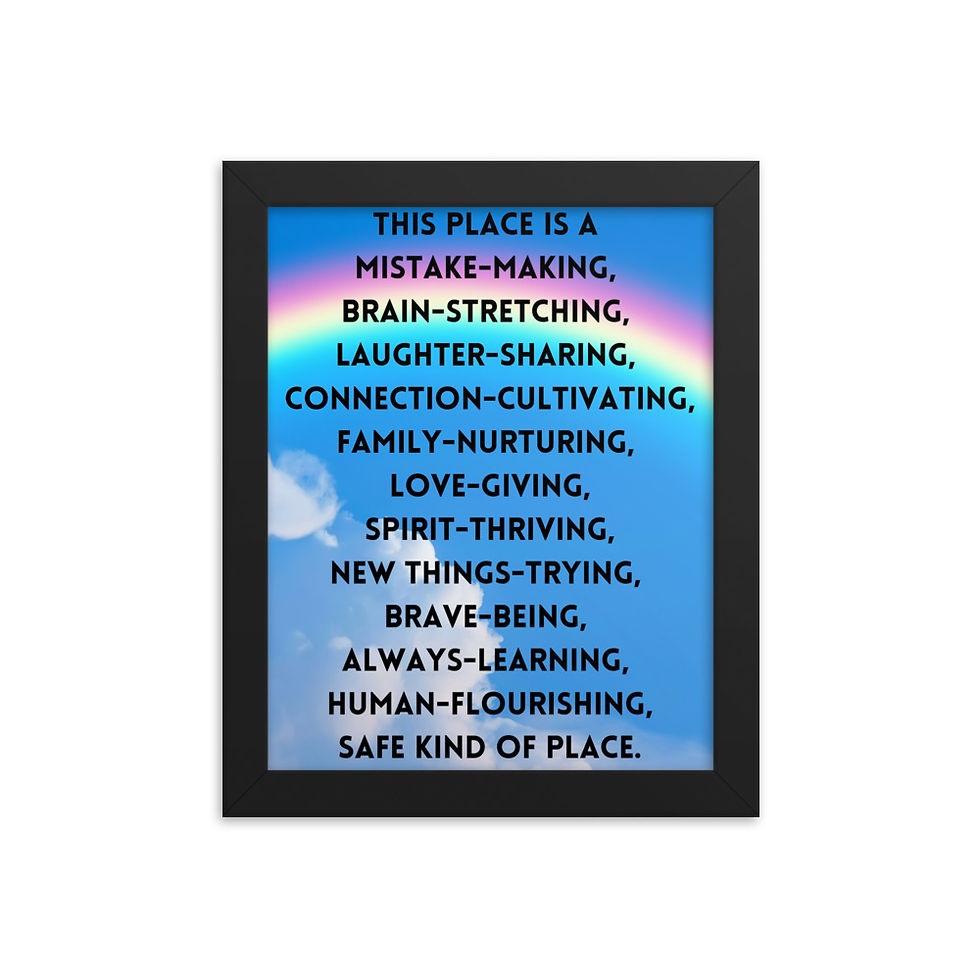 Thumbnail: Safe Kind of Place Rainbow Poster