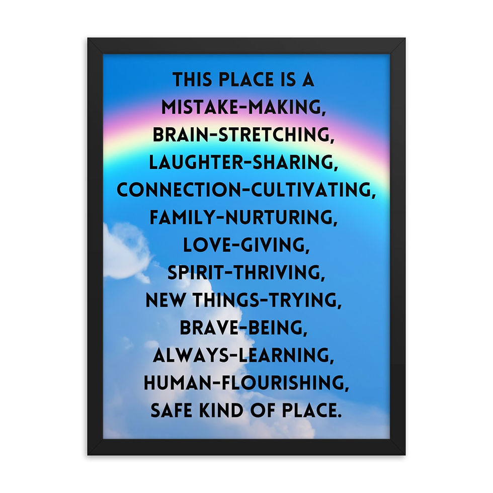 Thumbnail: Safe Kind of Place Rainbow Poster