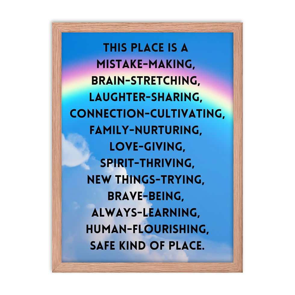 Thumbnail: Safe Kind of Place Rainbow Poster