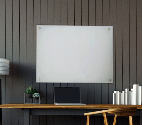 Lousa de Vidro Branca 80x60cm - Home office