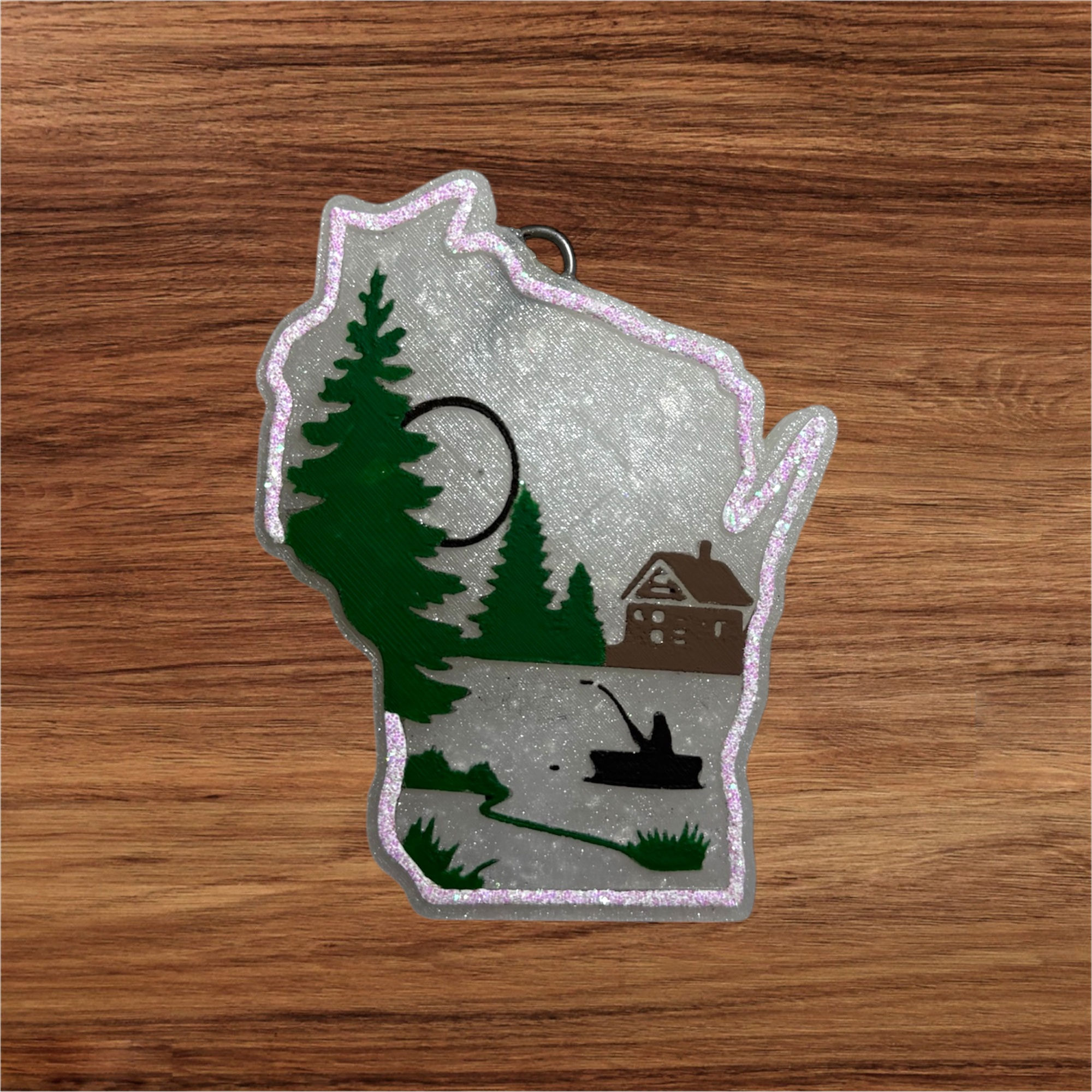 Wisconsin state (little glitter)