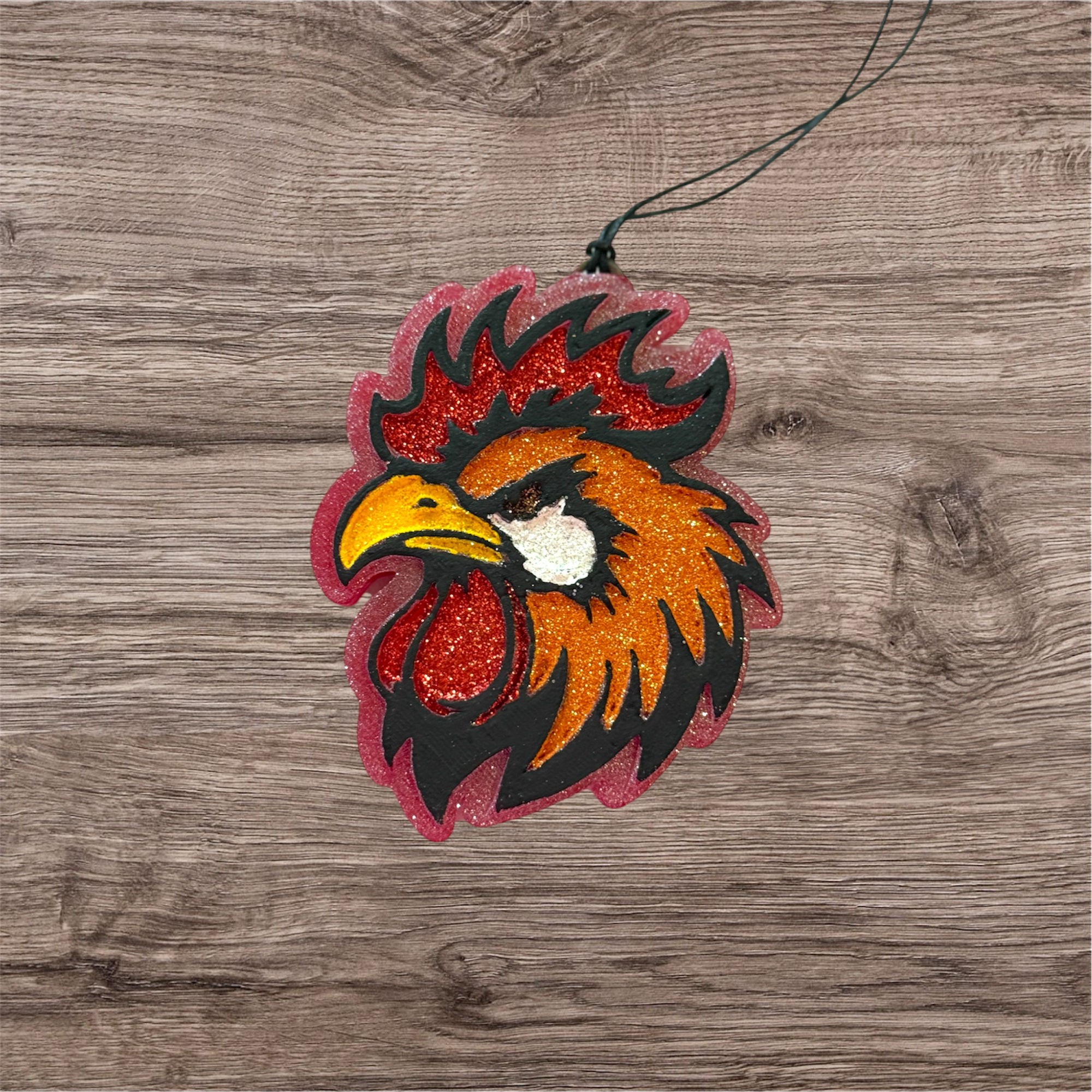 Rooster head (with glitter)