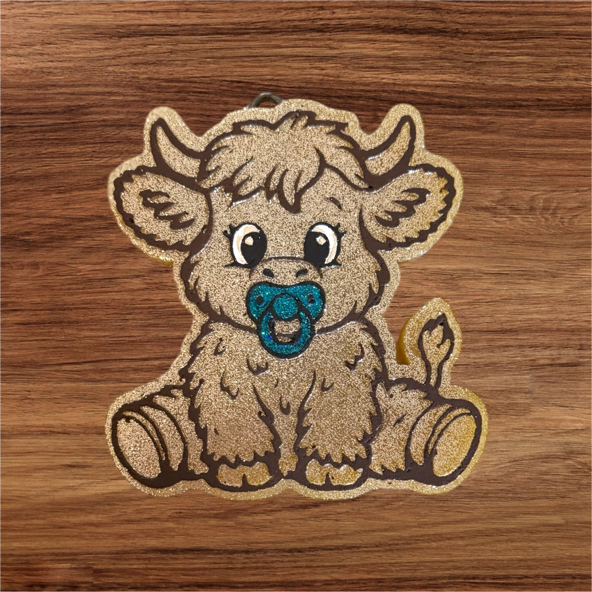 Highland w/pacifier (little glitter)