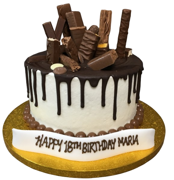 Bespoke Chocolate Riot cake with rich chocolate layers and decorative swirls, crafted in Solihull, West Midlands.