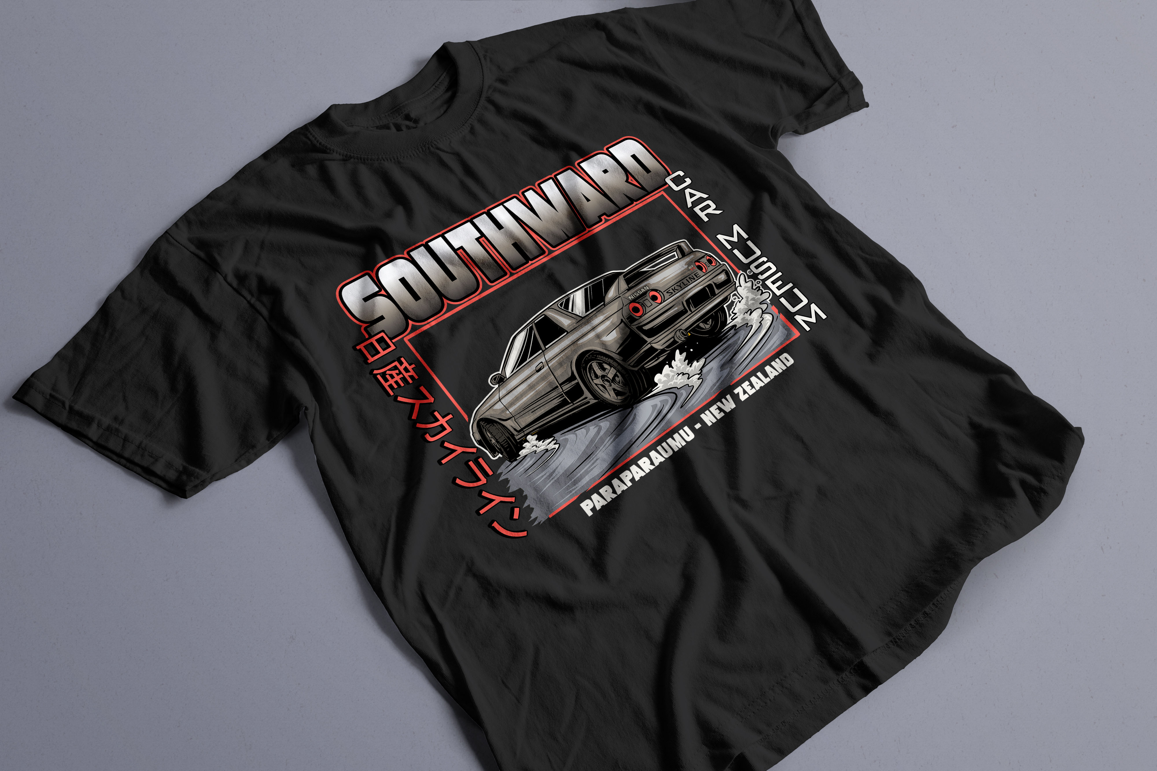 Southward Tee - Godzilla Skyline (Black)