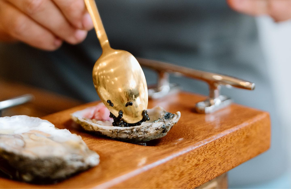 caviar, marshallberg farm, seafood, luxury, oysters, oyster, nc, north carolina, carteret county, morehead city, beaufort, south river oysters