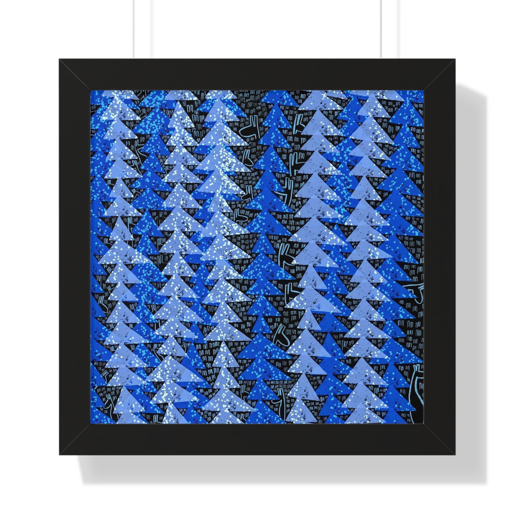 Jirallamas en Bosque Azul_Framed Vertical Poster