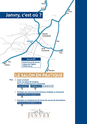 plaquette salon dromadaire international camélidés france paris Janvry