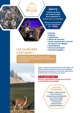 plaquette salon des camélidés fédération francaise des chameaux