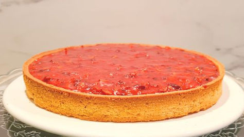 Tarte aux pralines roses