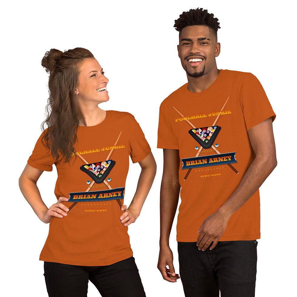 Miniature : Poolhall Junkie Brian Arney Short-Sleeve Unisex T-Shirt