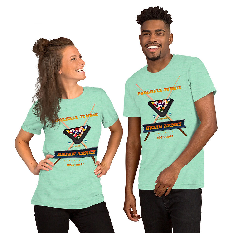 Miniature : Poolhall Junkie Brian Arney Short-Sleeve Unisex T-Shirt