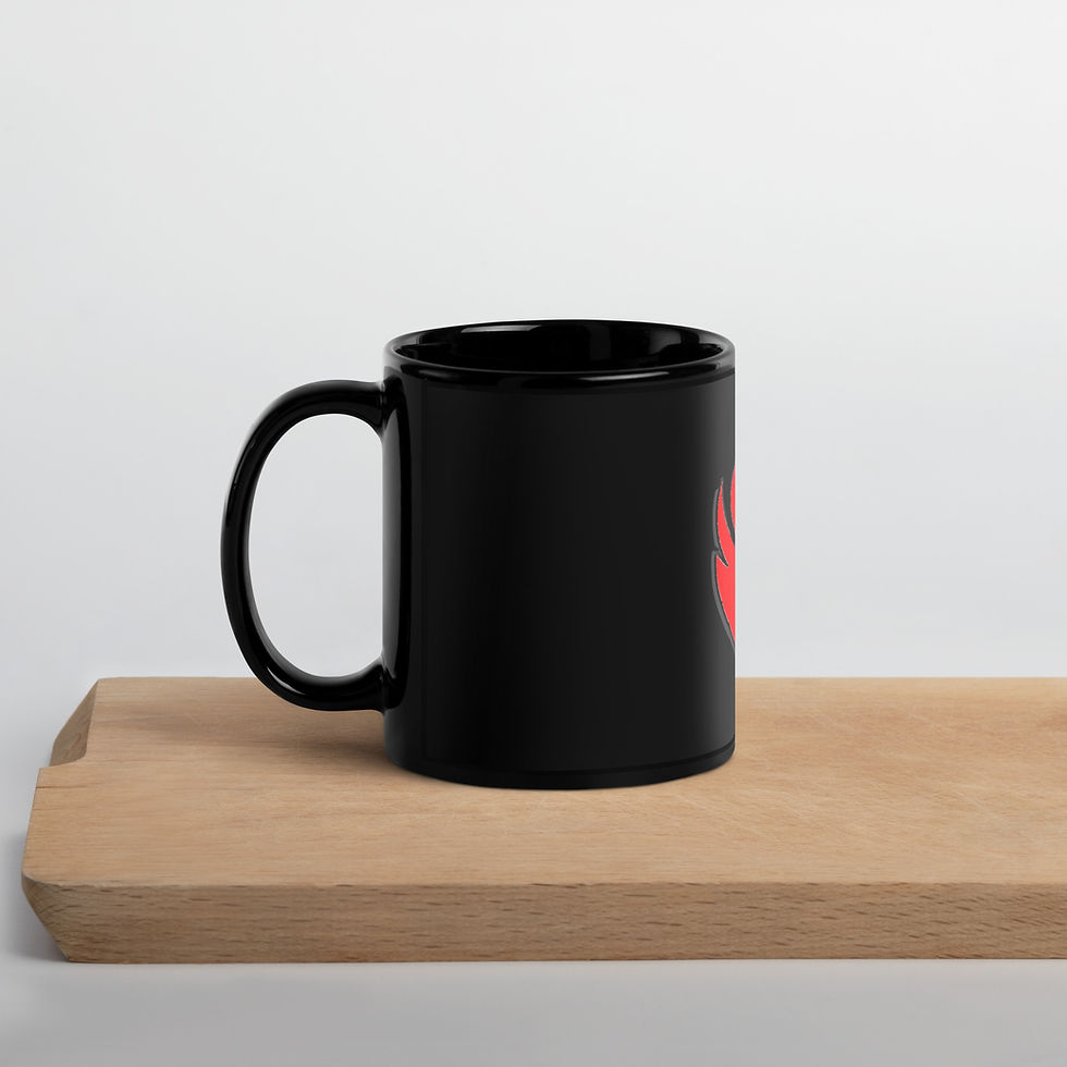 Миниатюра: Tribal Rose Black Glossy Mug