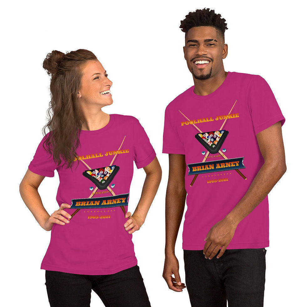 Miniature : Poolhall Junkie Brian Arney Short-Sleeve Unisex T-Shirt