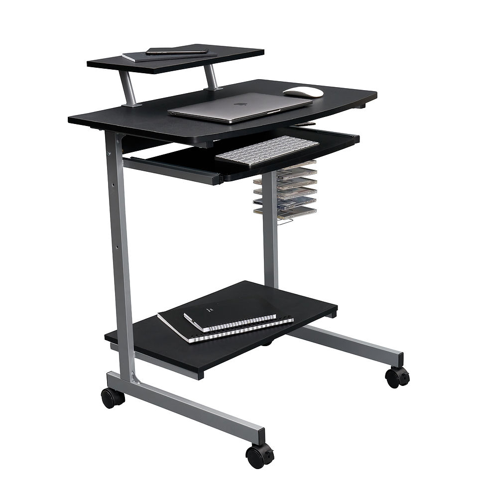 Miniature : Techni Mobili Compact Computer Cart With Storage, Graphite