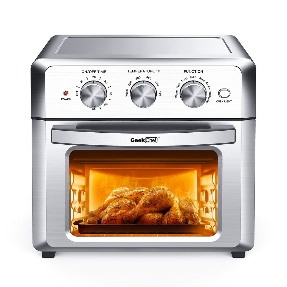الصورة المصغرة: Geek Chef Air Fryer Toaster Oven, 4 Slice 19QT Convection Airfryer Countertop Ov