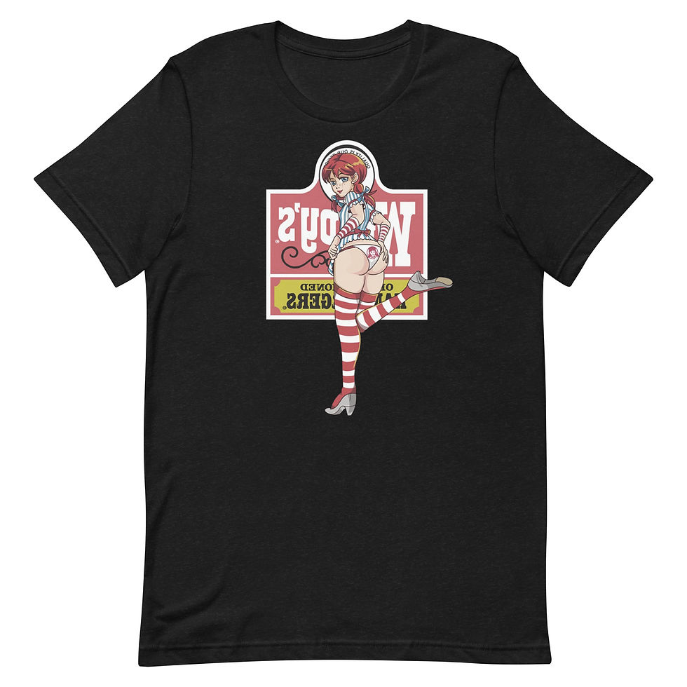 Miniature : Back side of Wendy's Unisex t-shirt