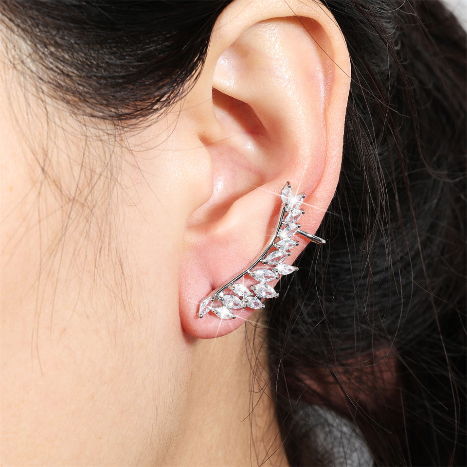 Thumbnail: Cubic Zirconia Flower Stud Earrings