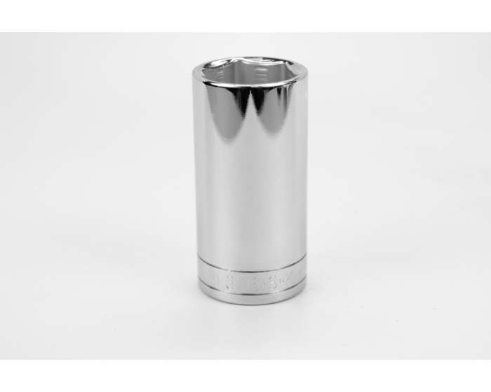 S-K 41838 1-3/16in 1/2in Dr 6 Pt Fract Dp Chrome Socket
