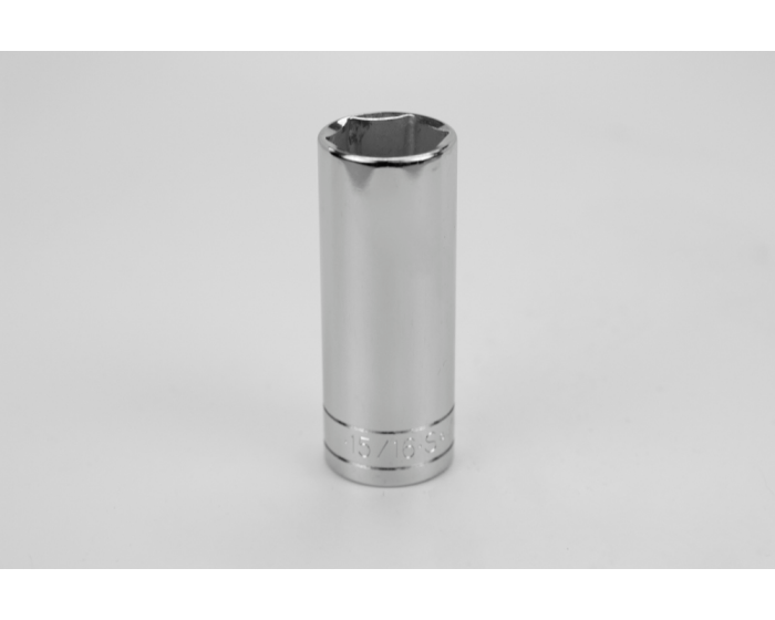 S-K 41830 15/16in 1/2in Dr 6 Pt Fract Dp Chrome Socket