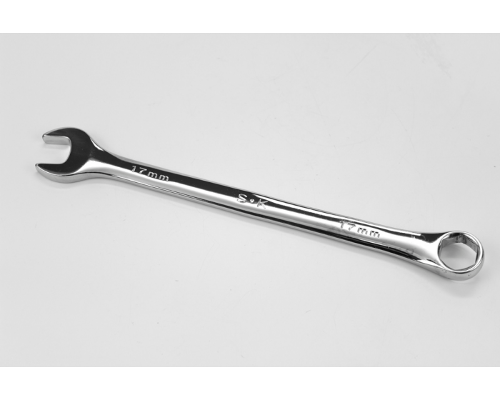 S-K 88717 17mm 6 Pt Metric Long Comb Chrome Wrench