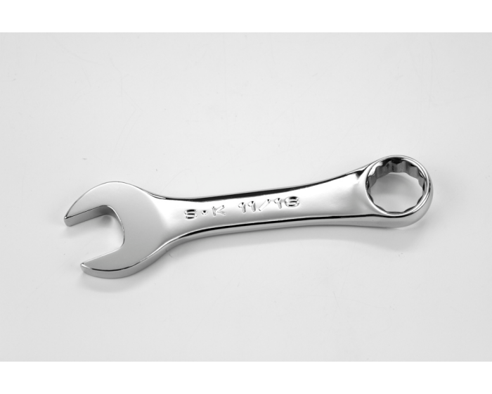 S-K 88022 11/16in 12 Pt Fract Short Comb Chrome Wrench