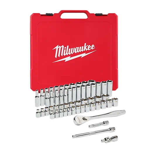 Milwaukee 48-22-9008 3/8" Drive 56pc Ratchet & Socket Set - SAE & Metric