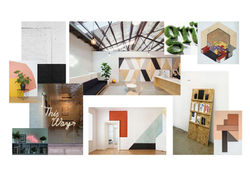 Moodboard for open plan office space
