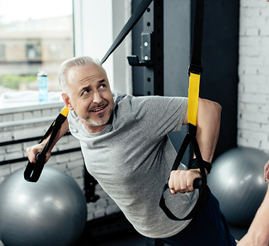 senior working out