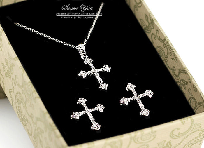 섬네일: Espoir Silver Earrings and Necklace Set