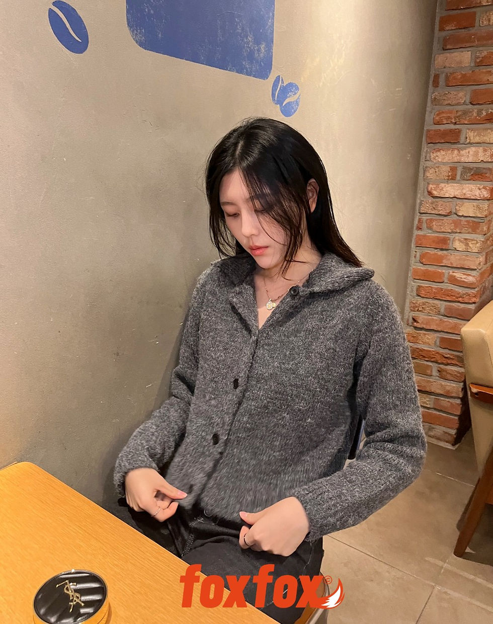 Miniatura: Charcoal Bokashi Kara Knit Cardigan