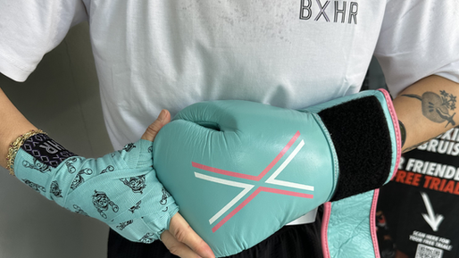 boxing gloves and pads