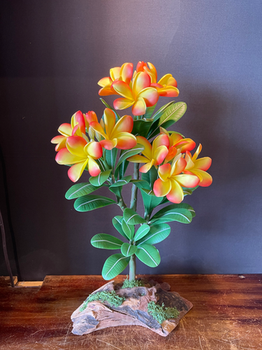 Orange and Yellow Plumeria Tree | Nana's Clay Flowers