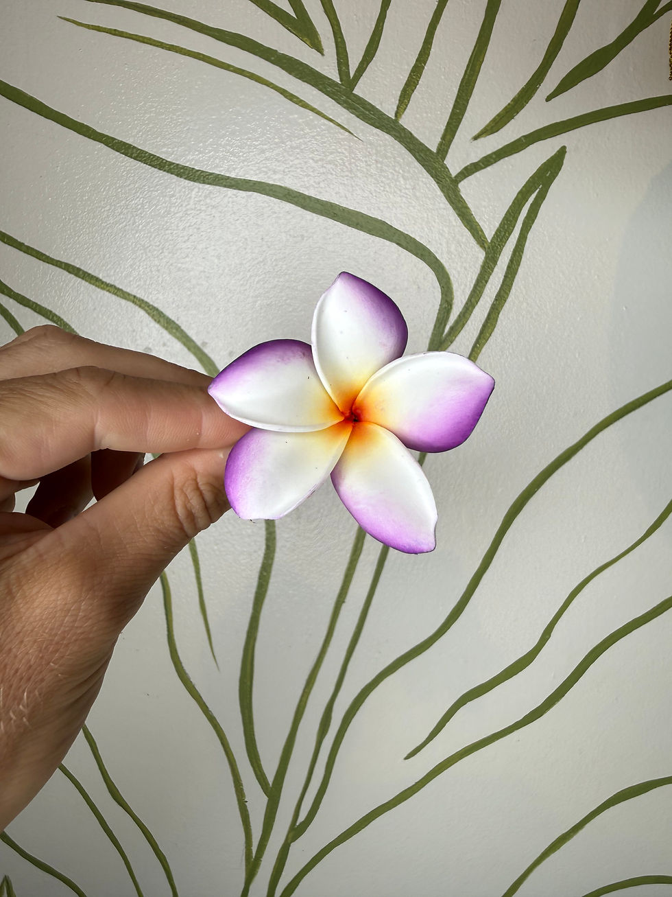 Thumbnail: Purple Tip Plumeria Hair Pua 