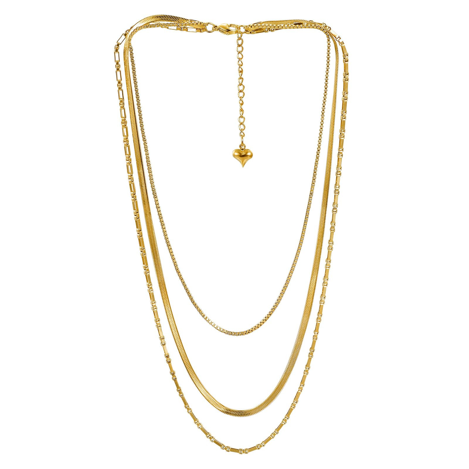 Léwind 18K Gold Plated Layered Necklace Set