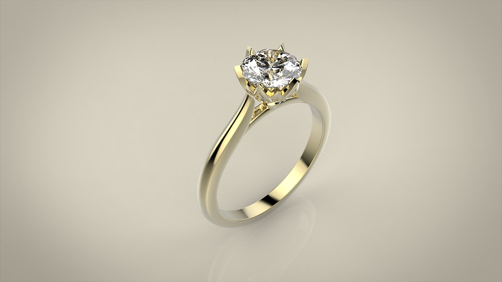 Thumbnail: King Protea Flower Moissanite 18ct White Gold Engagement Ring