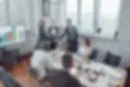 People in a prospecting meeting reaching an agreement